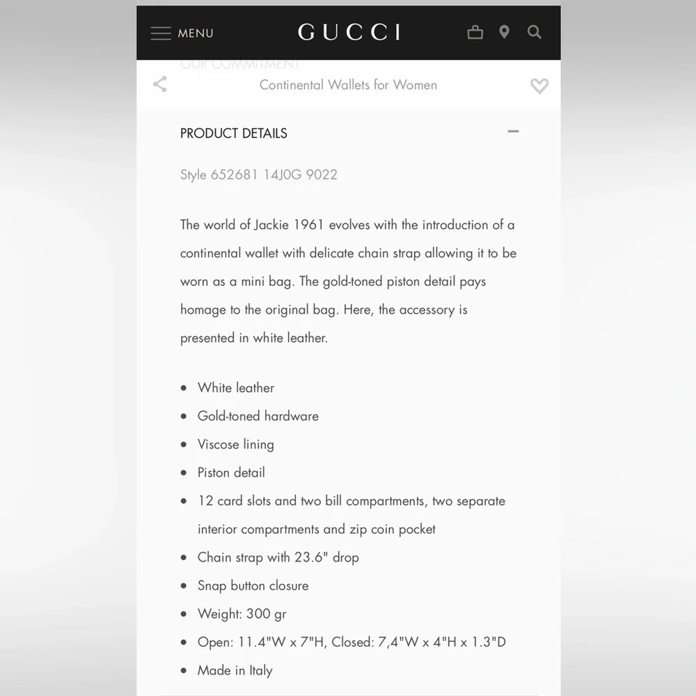 Gucci Jackie Chain Wallet - Picture 15 of 15